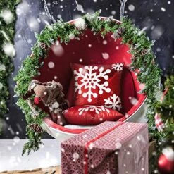 OTOSTAR Christmas Sequin Throw Pillow Covers 18x18 Inch Sparkle Decorative Pillowcases Magic Red Cushion Cover For Party Christmas Couch In-Outdoor Home Decor (Christmas Snow 2 Packs) -GENERIC Shop 61jLKSX6kLL