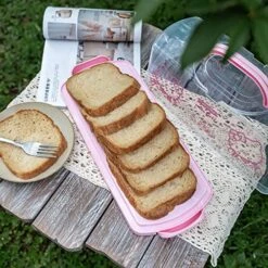 CHEFMADE Hello Kitty Portable Bread Box With Handle, 13 Inch Loaf Cake Storage Container Box For Storing Banana Bread, Pumpkin Bread (Pink) -GENERIC Shop 61k6OJTtSfL