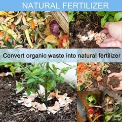 4W Kitchen Compost Bin With 4 Charcoal Filters - 1.3 Gallon Indoor Compost Bin For Kitchen Counter For Food Waste Odor Free (White) -GENERIC Shop 61kJokYzllL