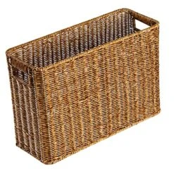 Magazine Newspaper Basket Woven Storage Baskets Storage Baskets For Storage Boxes For Clothes Wicker Storage Box Woven Magazine Holder Vanity Tray Desktop Organizer Table