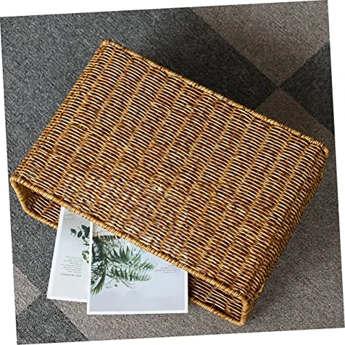 Magazine Newspaper Basket Woven Storage Baskets Storage Baskets For Storage Boxes For Clothes Wicker Storage Box Woven Magazine Holder Vanity Tray Desktop Organizer Table 6 Magazine Newspaper Basket Woven Storage Baskets Storage Baskets For Storage Boxes For Clothes Wicker Storage Box Woven Magazine Holder Vanity Tray Desktop Organizer Table - Image 6