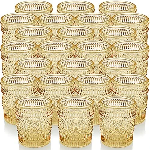 WDHODEC Clear Tealight Candle Holders Set Of 24, Fall Votive Candle Holders, Vintage Tea Lights For Birthday Party, Wedding Halloween Decoration 10 WDHODEC Clear Tealight Candle Holders Set Of 24, Fall Votive Candle Holders, Vintage Tea Lights For Birthday Party, Wedding Halloween Decoration - Image 10