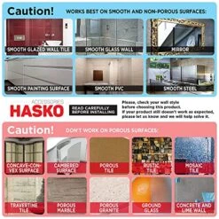 HASKO Accessories - Powerful Vacuum Suction Cup Hooks - Organizer For Towel, Bathrobe And Loofah - Strong Stainless Steel Towel Hooks For Bathroom & Kitchen, Towel Hanger Storage (2 Pack) -GENERIC Shop 61wopSFuETL