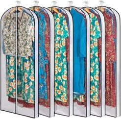 Mskitchen Hanging Clothes Bag With 4" Gusseted Garment Bag (Set Of 6) For Storage Suit Bag For Closet Clear Garment Bags Dress Covers Garment Bags For Suits, Sweaters, Shirts - 24"x 40"x 4"/ 6 Pack -GENERIC Shop 61yT9qeM4uL. AC