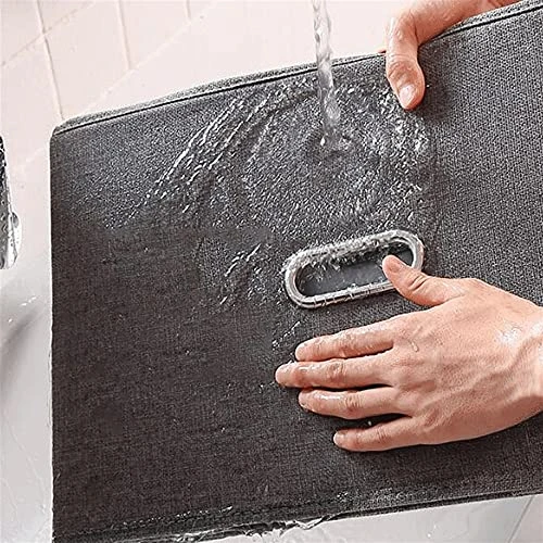 GULRUH Storage Basket, Foldable Storage Box Storage Box Cloth Box Closet Storage Box Finishing Box Household Clothes Clothing Storage Box Foldable Box 32*24*18cm/50*35*31cm ( Color : Green , Size : Sm 4 GULRUH Storage Basket, Foldable Storage Box Storage Box Cloth Box Closet Storage Box Finishing Box Household Clothes Clothing Storage Box Foldable Box 32*24*18cm/50*35*31cm ( Color : Green , Size : Sm - Image 4